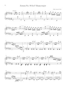 Partition Sonata R.90 en F♯ major, clavier sonates R.81-90, Soler, Antonio