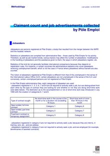 Claimant count and job advertisements collected by pôle emploi