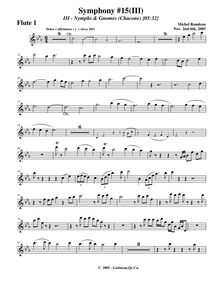 Partition flûte 1, Symphony No.15  Black Halloween , F minor, Rondeau, Michel par Michel Rondeau