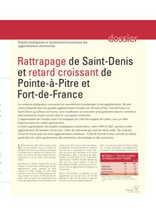Emplois stratégiques et rayonnement économique des agglomérations ultramarines  Rattrapage de Saint-Denis  et retard croissant de Pointe-à-Pitre et Fort-de-France