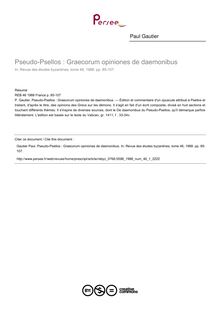 Pseudo-Psellos : Graecorum opiniones de daemonibus - article ; n°1 ; vol.46, pg 85-107