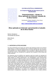 Comunicaciones – Grupo 11 Ética aplicada en Internet: estudio de ...