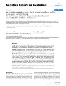 Large-scale association study for structural soundness and leg locomotion traits in the pig