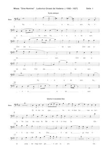 Partition basse , partie, Missa sine nomine, F major (or modal...)