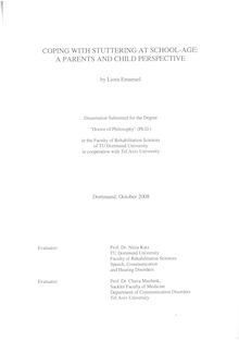 Coping with stuttering at school-age [Elektronische Ressource] : a parents and child perspective / by Liora Emanuel