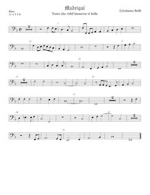 Partition viole de basse, Madrigali a 5 voci, Libro 7, Belli, Girolamo par Girolamo Belli