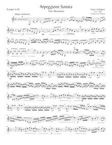 Partition de piano et trompette , partie, Sonata pour Arpeggione et Piano, D.821