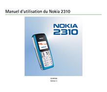 Notice Téléphone portable Nokia  2310