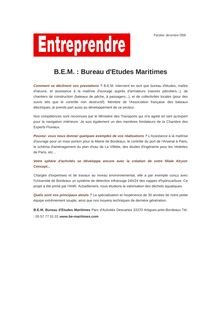 B.E.M. : Bureau d Etudes Maritimes