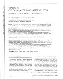 Tramo 1: Colonia Jardín-Cuatro Vientos (Section 1: Colonia Jardín-Cuatro Vientos)