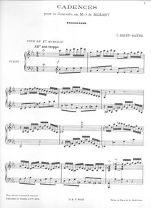 Partition complète, Piano Concerto No.22, E♭ major, Mozart, Wolfgang Amadeus par Wolfgang Amadeus Mozart