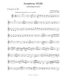 Partition B♭ clarinette, Symphony No.22, C minor, Rondeau, Michel par Michel Rondeau