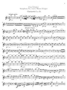 Partition clarinette 1, 2 (B♭), Symphony No.4, »Tragische« (Tragic)