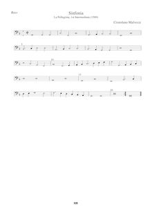 Partition basse, Sinfonia from Intermedio 1, Malvezzi, Cristofano