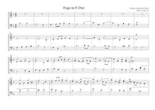 Partition complète, Fugue en F major , BWV Anh.42, F major, Bach, Johann Sebastian