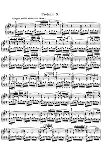 Partition Prelude et Fugue No.10 en E minor, BWV 855, Das wohltemperierte Klavier I