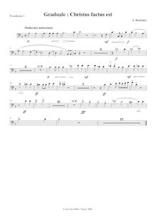 Partition Trombone (1, 2), basse Trombone, Christus factus est, Bruckner, Anton