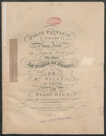 Partition complète, 2 Fantasies on Themes from  Le Nozze di Figaro 