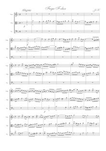 Partition complète - corde Trio, Fuga F-dur (a 3 voci)