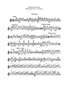 Partition Piccolo, flûte 1, 2, Tábor, D minor, Smetana, Bedřich