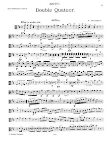 Partition viole de gambe 1, Double quatuor, Double Quatour pour 4 Violons 2 Altos et 2 Violoncellos Новоселье (Novoselʹe), Housewarming.
