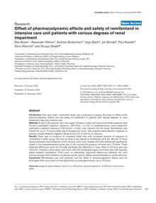 Offset of pharmacodynamic effects and safety of remifentanil in intensive care unit patients with various degrees of renal impairment