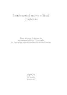 Bioinformatical analysis of B-cell lymphomas [Elektronische Ressource] / vorgelegt von Steffen Blenk