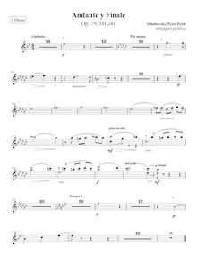 Partition hautbois 1/2, Andante et Finale, Анданте и финал, B♭ major–E♭ major