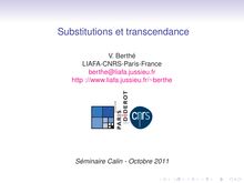 V Berthé LIAFA CNRS Paris France