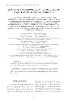 Adiciones y revisiones al Atlas de la flora vascular silvestre de Burgos , IV