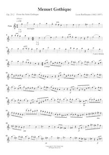 Partition flûte , partie,  Gothique, Op.25, Boëllmann, Léon