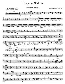 Partition altos, violoncelles, Basses, Kaiser-Walzer, Strauss Jr., Johann