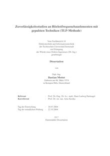 Zuverlässigkeitsstudien an Höchstfrequenzbauelementen mit gepulsten Techniken (TLP-Methode) [Elektronische Ressource] / von Bastian Mottet