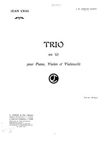 Partition Score (Piano), Piano Trio, Cras, Jean