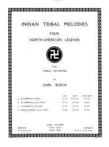 Partition , Omaha Indian Love Song, Indian Tribal Melodies, Four North American Legends for String Orchestra