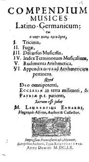 Partition Complete Book, Compendium musices latino-germanicum, Erhard, Larentius