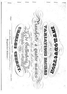 Partition complète, Introduction et Variations Faciles sur une Valse de M. le Comte de Gallenberg, Op.87
