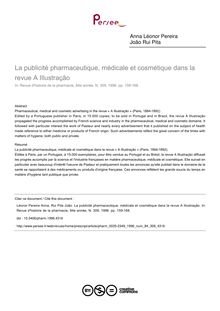 La publicité pharmaceutique, médicale et cosmétique dans la revue A Illustração - article ; n°309 ; vol.84, pg 159-168