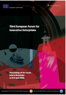 Third European Forum for innovative enterprises