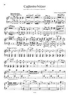 Partition complète, Cagliostro-Walzer, Op.370 (from Cagliostro en Wien)