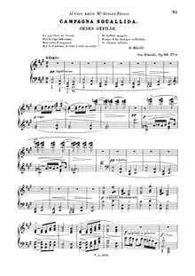 Partition No.9 Campagna squallida (Ödes Gefilde), 20 Sfumature per pianoforte, Op.68