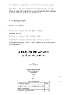 A Father of Women - and other poems