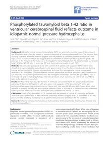 Phosphorylated tau/amyloid beta 1-42 ratio in ventricular cerebrospinal fluid reflects outcome in idiopathic normal pressure hydrocephalus