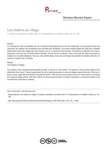 Les citadins au village - article ; n°1 ; vol.19, pg 151-160