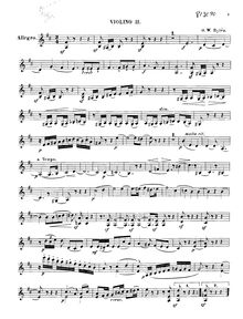 Partition violon 2, corde quatuor, D major, Hylén, Oscar