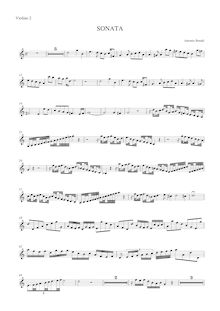 Partition violon 2, Sonata  pour 2 violons et Continuo, Bertali, Antonio