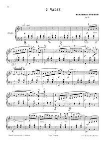Partition complète - Piano Solo, Valse No.2, Op.56, Godard, Benjamin