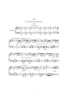 Partition complète, La forza del destino, The Force of Destiny, Verdi, Giuseppe