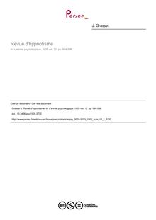 Revue d hypnotisme - article ; n°1 ; vol.12, pg 594-598