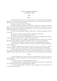 STATUTS DE LA FEDERATION DEPARTEMENTALE DES CHASSEURS DE L'YONNE ...